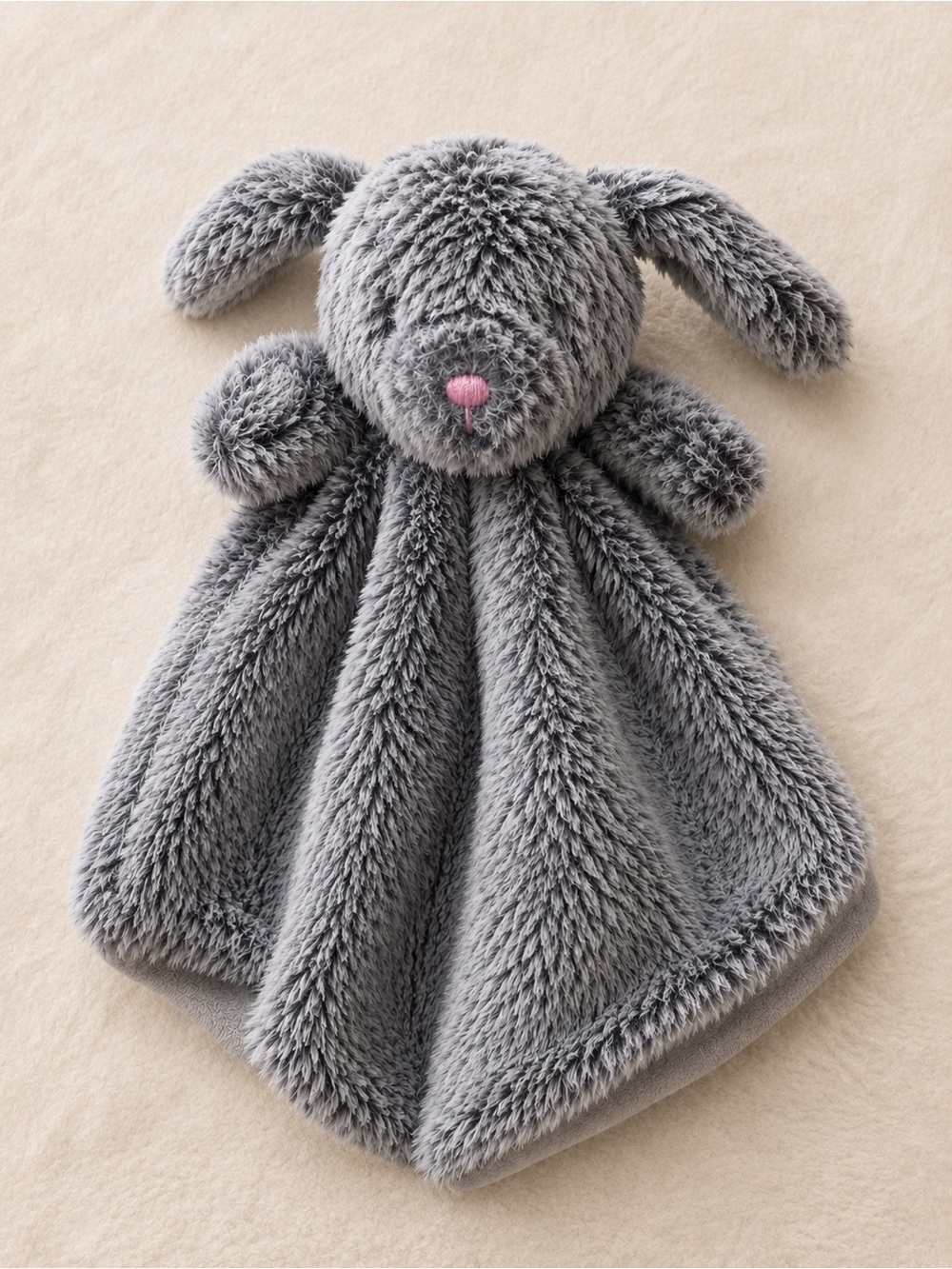 Animal Adventures Plush Grey Bunny Lovey Security Blanket - Grey Rabbit Lovey